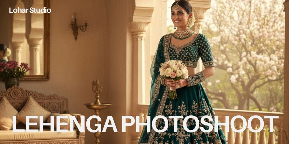 Lifestyle vs Studio Shots for Bridal Lehenga Photoshoot 2025