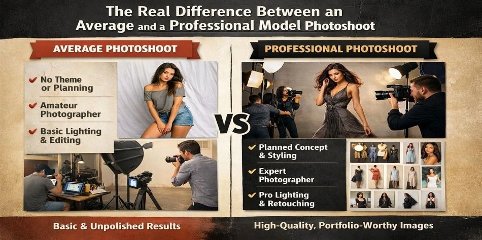The Real Difference Between an Average and a Professional Model Photoshoot