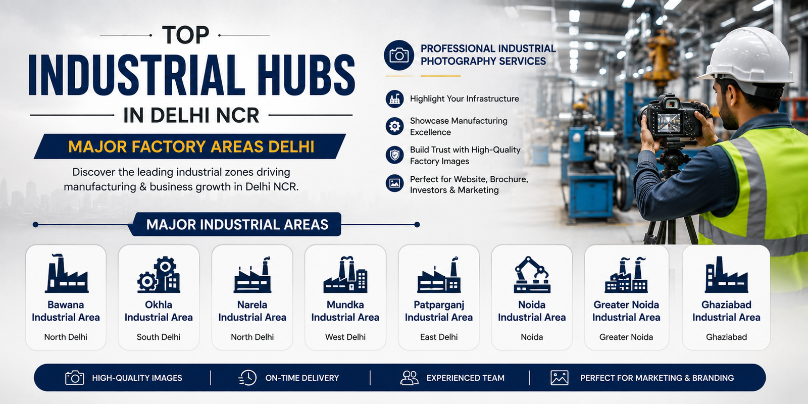 Top Industrial Hubs in Delhi NCR (2026 List) – Factory Areas & Photography Guide