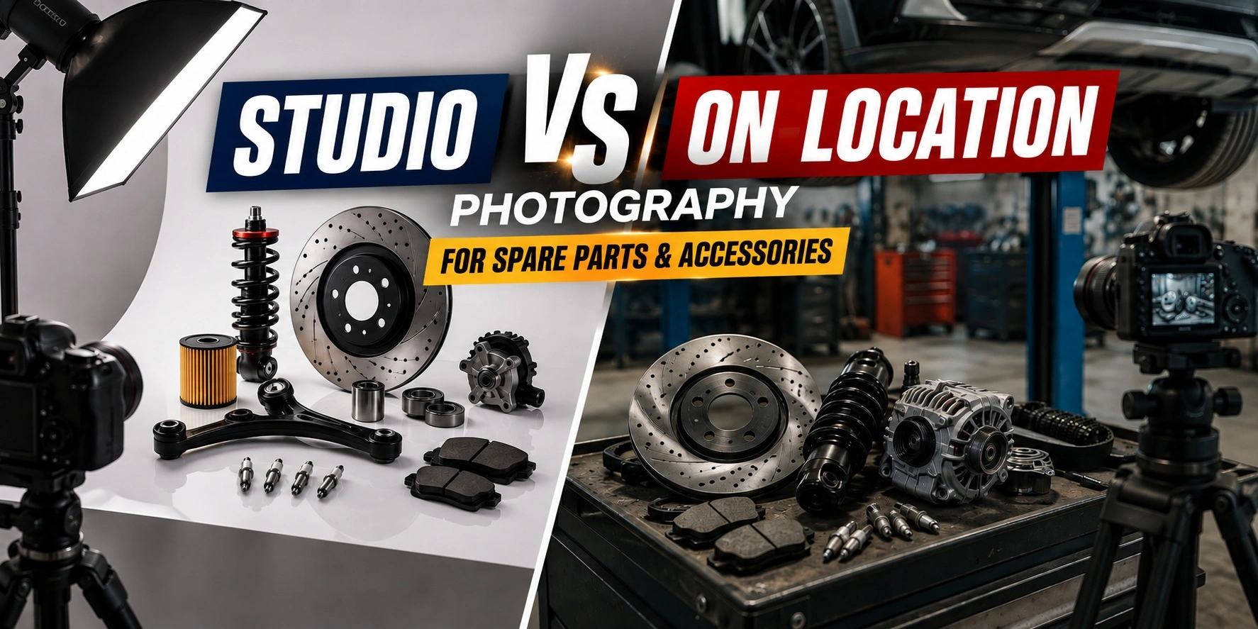 Studio vs On-Location Photography for Spare Parts & Accessories