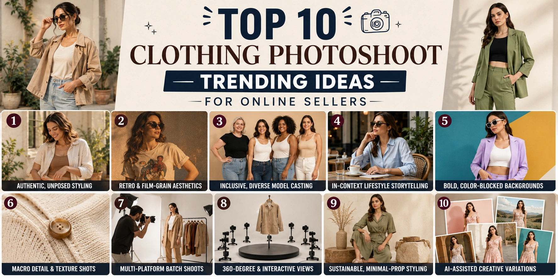 Top 10 Clothing Photoshoot Trending Ideas for Online Sellers