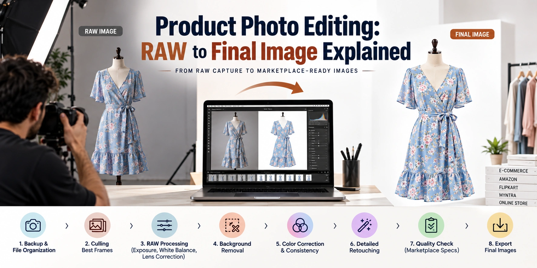 Product Photo Editing: What Happens from RAW to Final Image