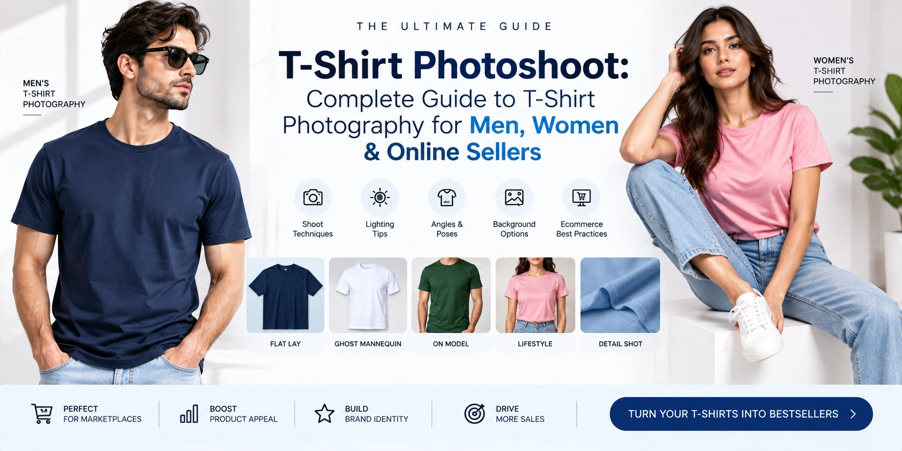 T-Shirt Photoshoot: Complete Guide to T-Shirt Photography for Men, Women & Online Sellers