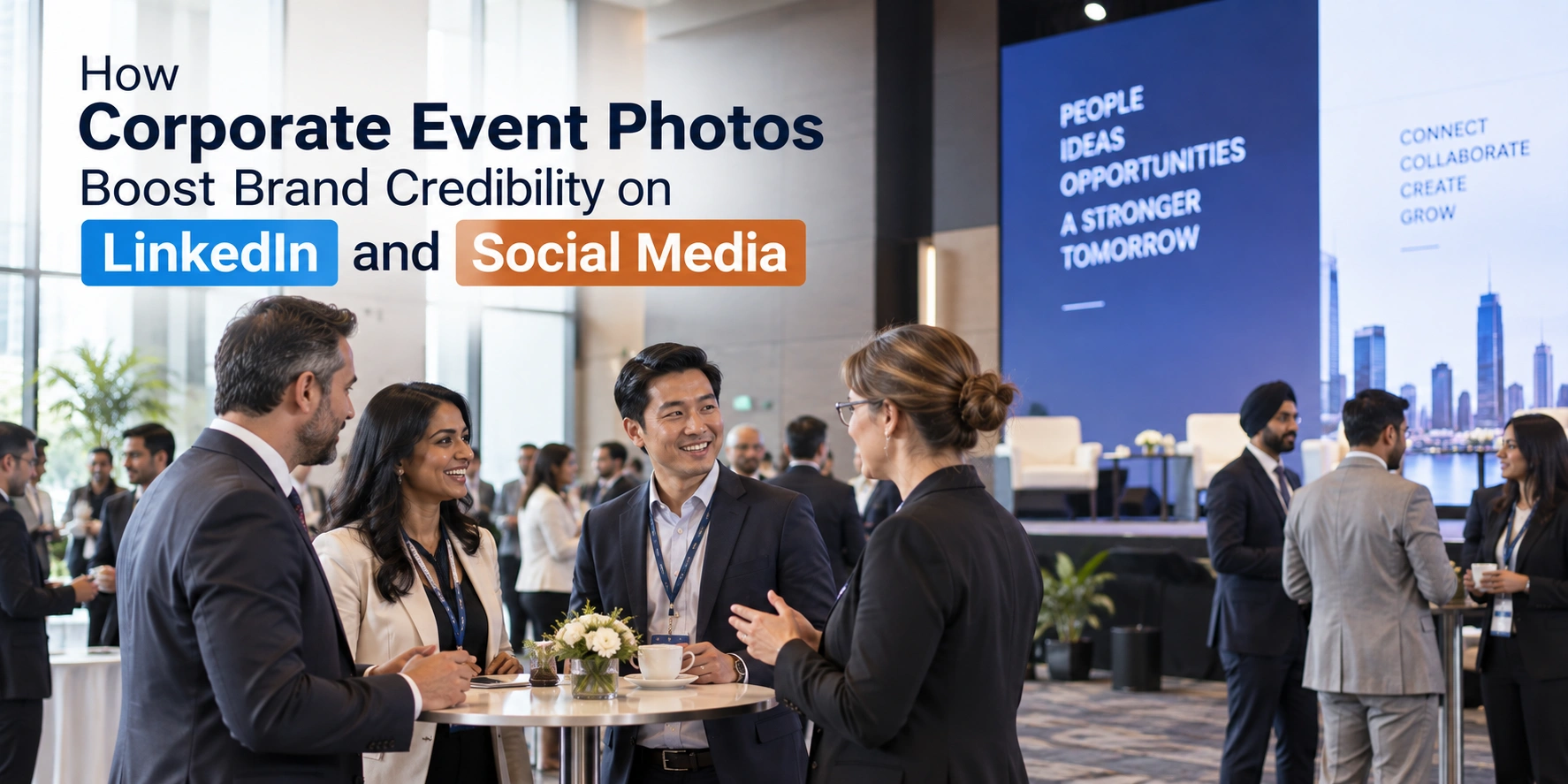 How Corporate Event Photos Boost Brand Credibility on LinkedIn and Social Media