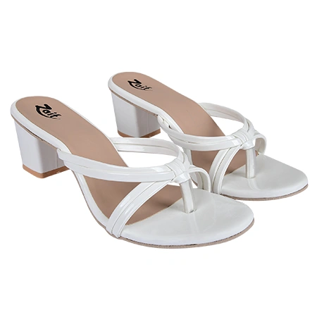 Professional white heel sandals product photography example by Lohar Studio