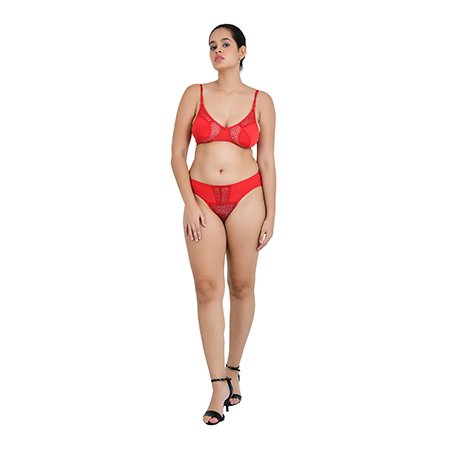  Plus Size Models Photoshoot for Bra Panty Set