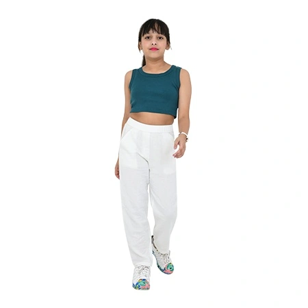  Kids Clothing Photography in Delhi for Jeggings with White Crop Top