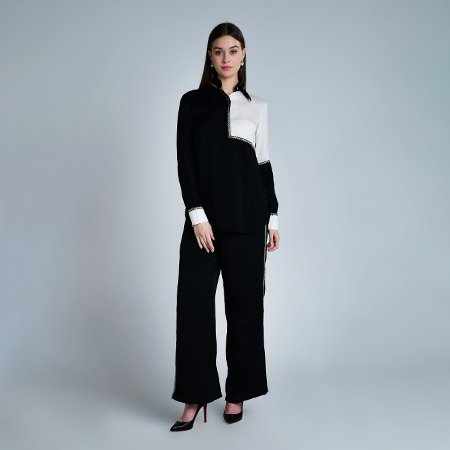  Model Photography in Delhi for printed Black top